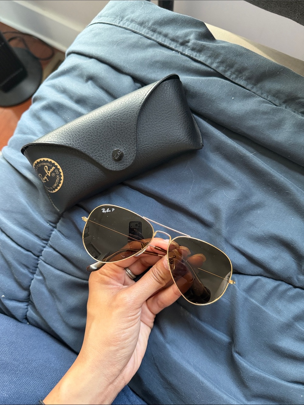 Polished Arista Gold Ray Ban Aviator Classic